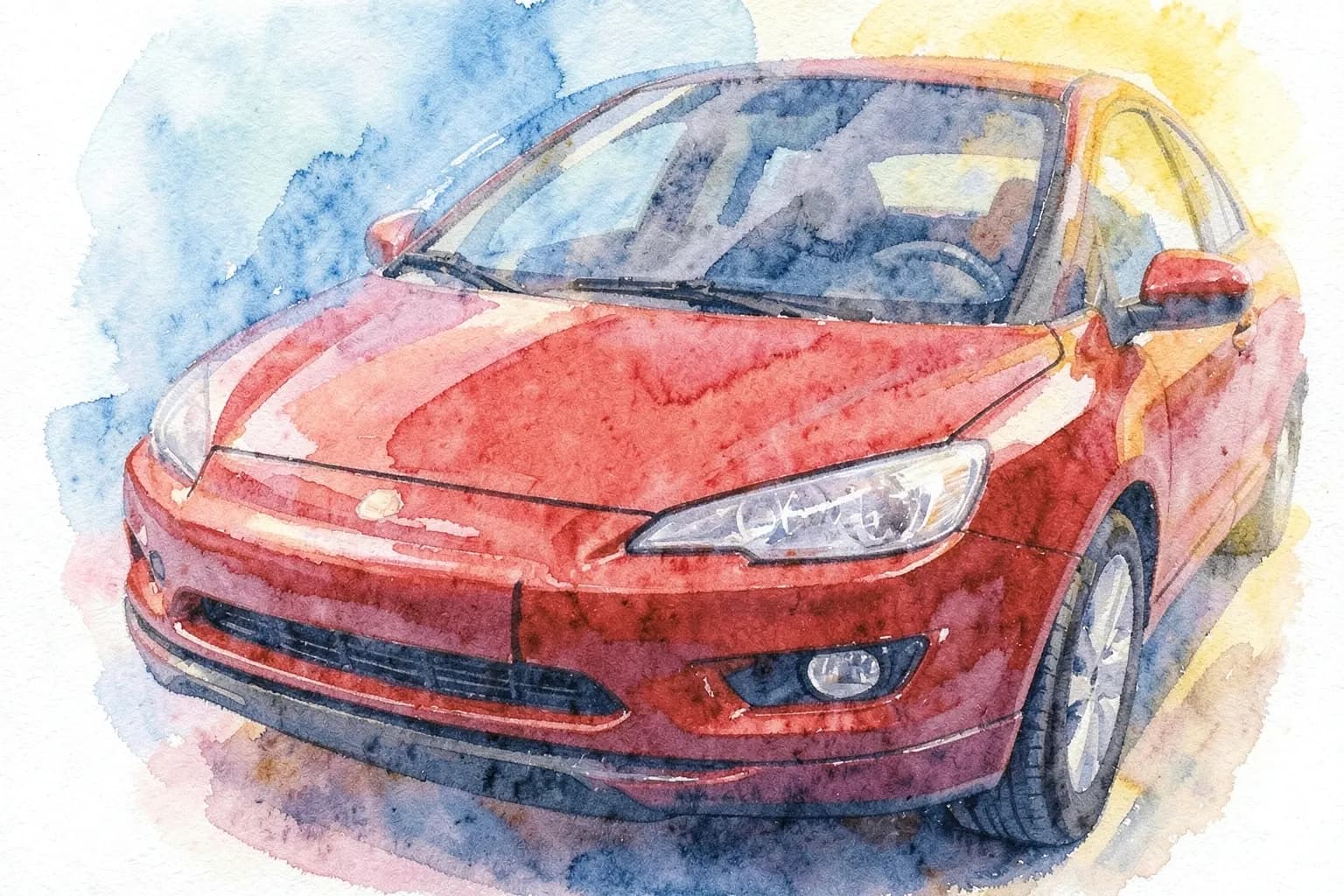 Close-up de um carro com película transparente brilhante recém-aplicada, mostrando a superfície lisa e protegida.